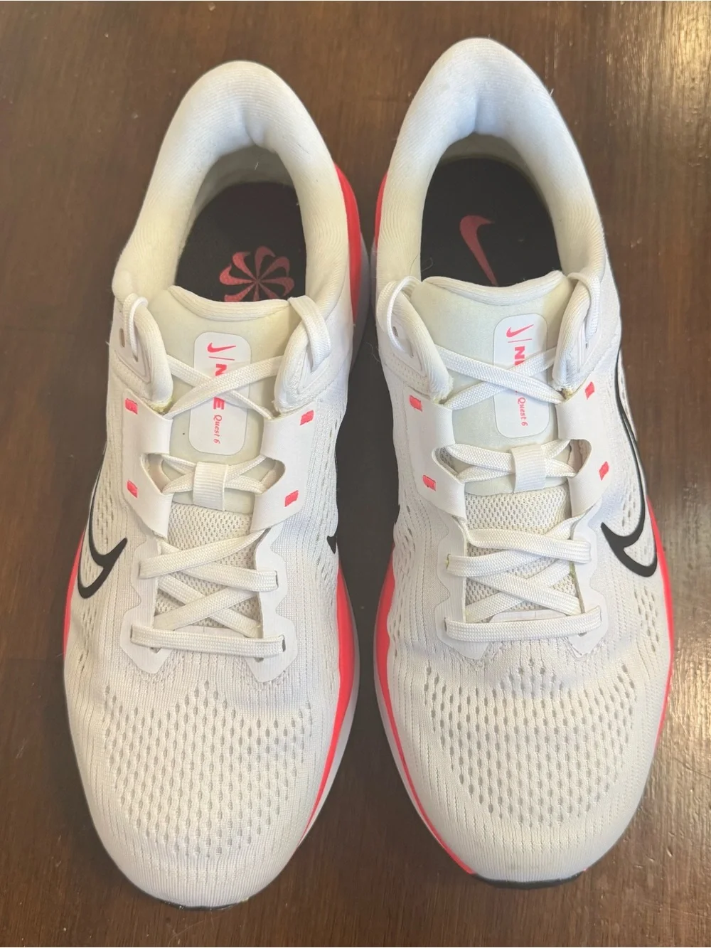 Nike Quest 6 Retro Women's Athletic Running Gym Low Top Sneaker Pink/White 10.5